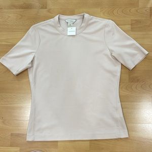 Club Monaco cream color shirt with short sleeves , size L